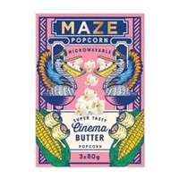 Maze Cinema Butter Popcorn 3x80G