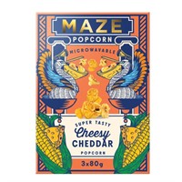 Maze Cheesy Cheddar Popcorn 3x80G