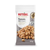 AA* Nutisal Dry Roasted Peanuts Salt & Pepper 14x60g