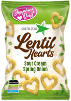 LENTIL HEARTS  SOUR CREAM/SPRING ONION 100G