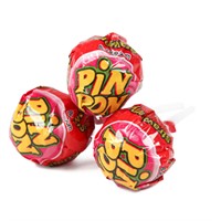 PIN PON LOLLIPOP GUM SOUR STRAWBERRY (53ST)