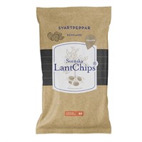 LantChips Svartpeppar Räfflade 10 x 200g