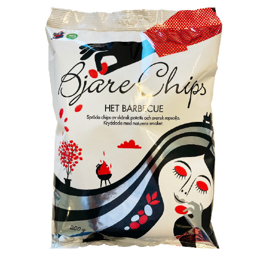 Bjäre Chips Het BBQ 18 x 200 g