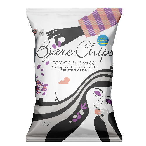 Bjäre Chips Tomat & Balsamico 18 x 200 g