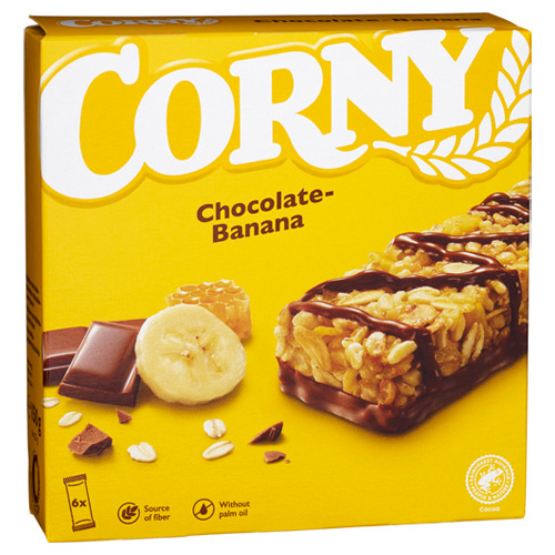 CORNY MÜSLIBAR CHO/BANAN 6-PACK 25G