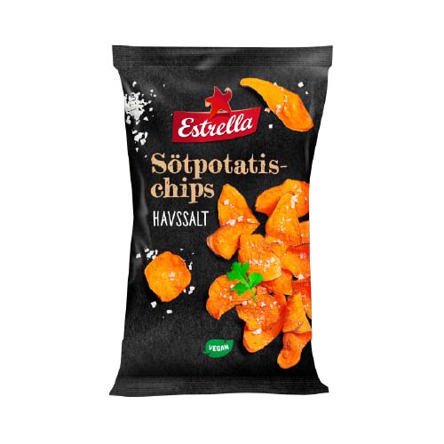 SÖTPOTATISCHIPS HAVSSALT 16 x 90 g