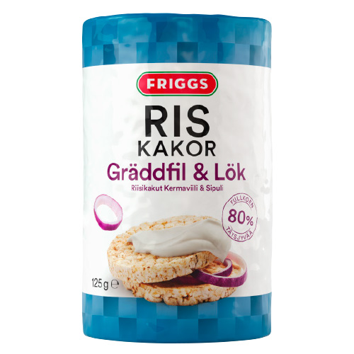 Friggs Riskakor Gräddfil & Lök 125G