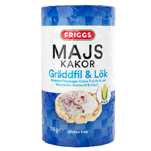 Friggs Majskaka Gräddfil & Lök 125G