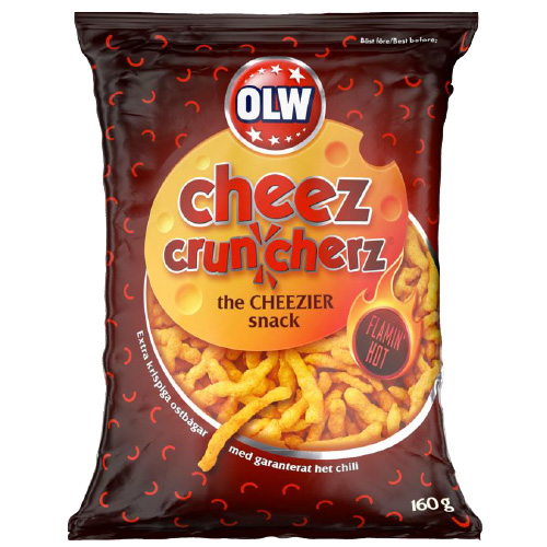 CHEEZ CRUNCHERZ FLAMIN HOT obs! 28st 160g
