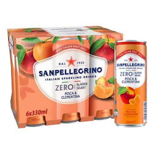 San Pellegrino Pesca Clementina ZERO  6-pack